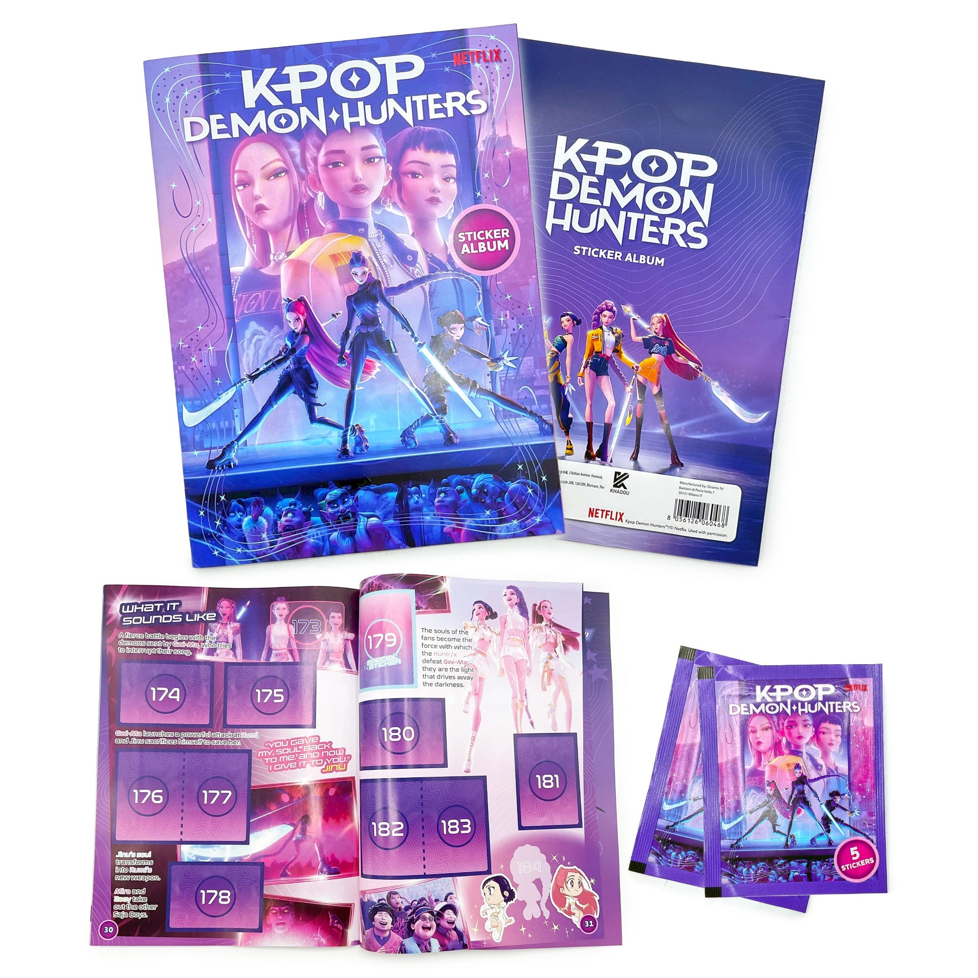 K-Pop Demon Hunters Sticker Album + 2pks