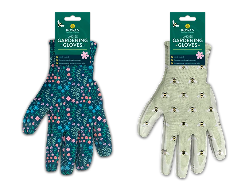 Ladies Printed Nitrile Coated Gloves