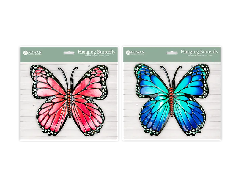 Large Metal Hanging Butterfly