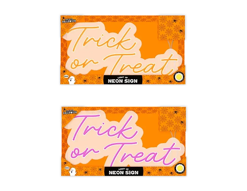 Trick Or Treat Light Up Neon Sign