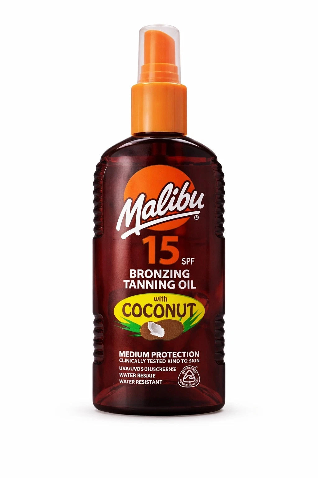 Malibu SPF15 Bronzing Oil with Coconut 200ml