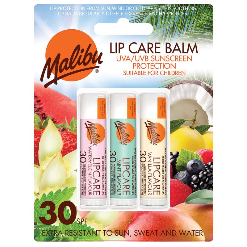 Malibu SPF30 Lip Balm 3pk