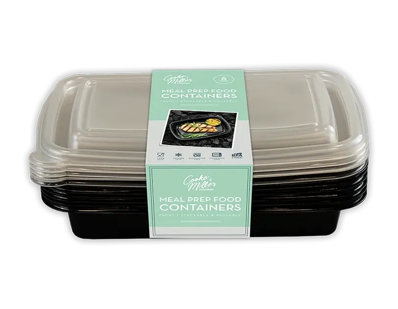 Meal Prep Food Containers 750ml 6pk