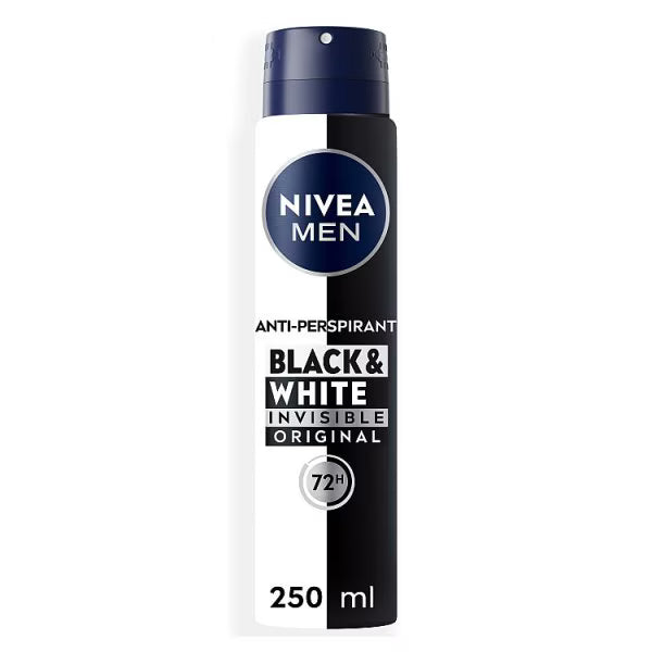 Nivea Black & White Mens Deo 250ml