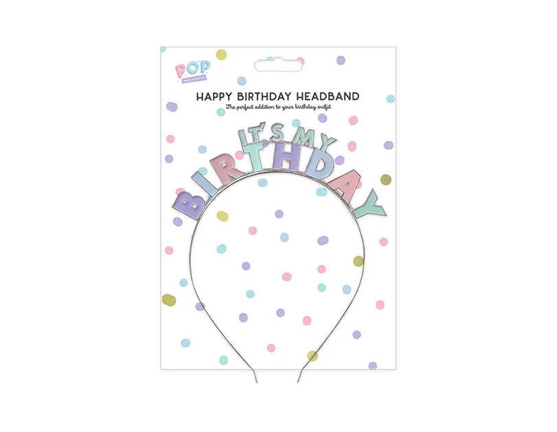 Pastel Happy Birthday Headband
