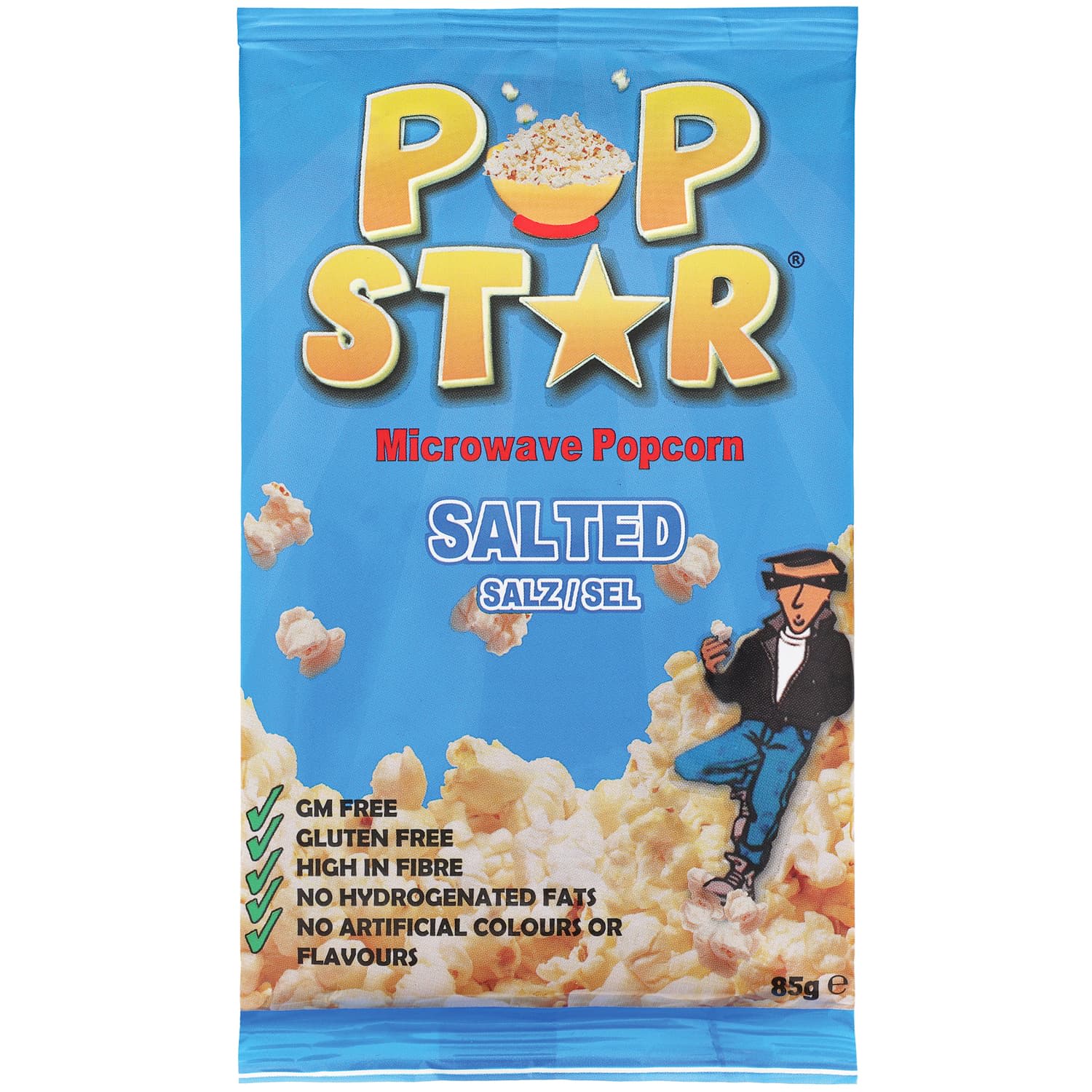 Pop Star Microwave Popcorn Salted 85g