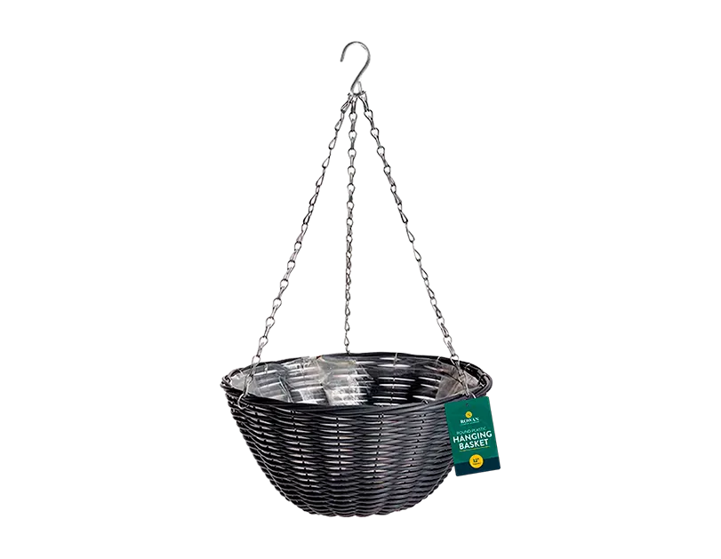 Round Plastic Hanging Basket 30cm