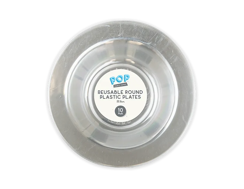 Round Plastic Plates 10pk