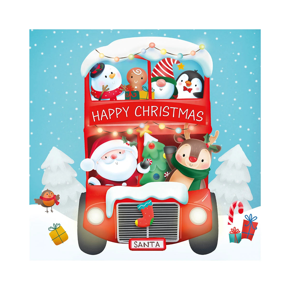 Santa Cute Xmas Cards 20pk