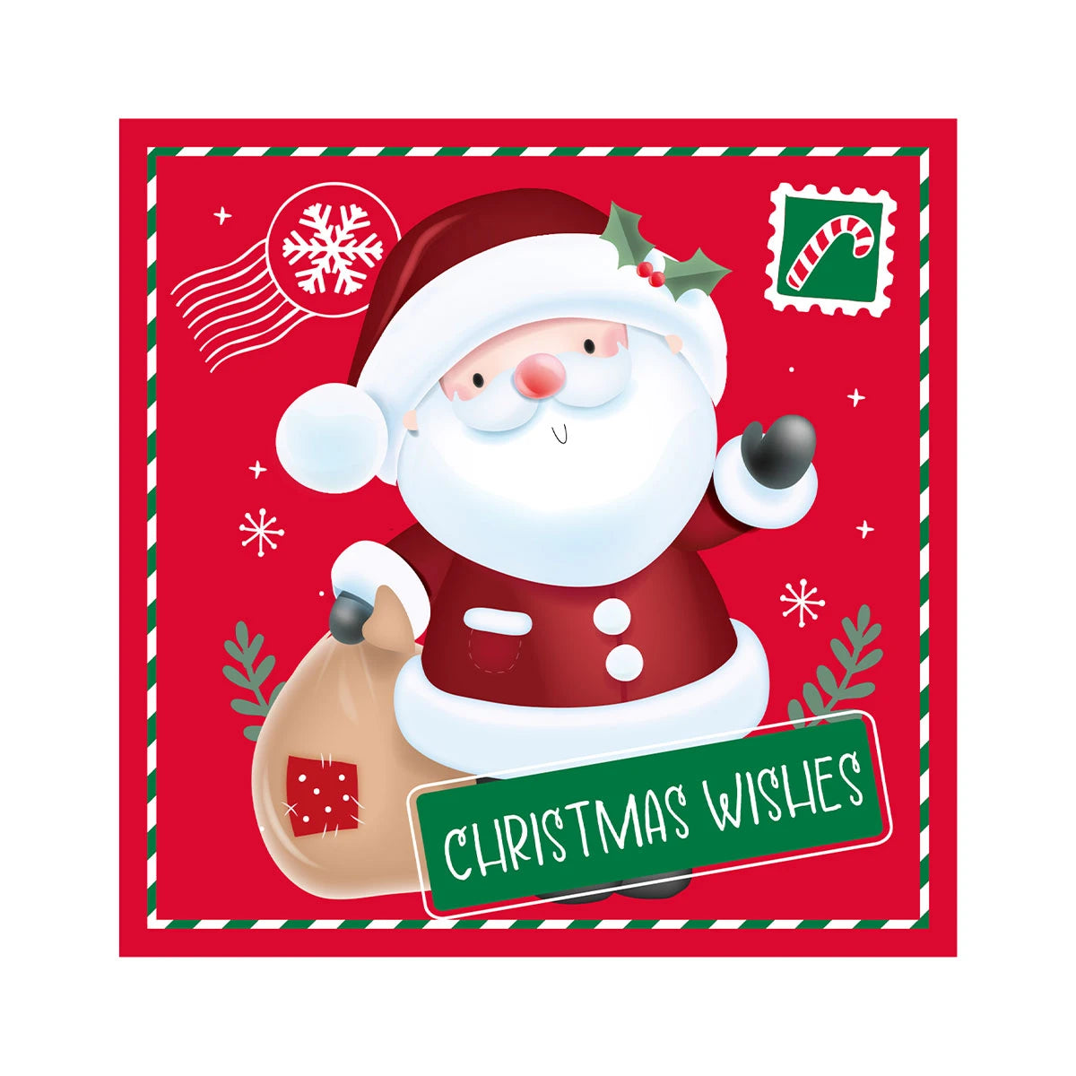 Santa Cute Xmas Cards 20pk