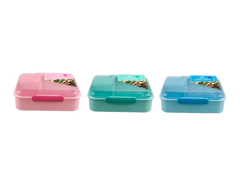 Sectioned Double Layer Lunch Box with Sauce Pot 1500ml
