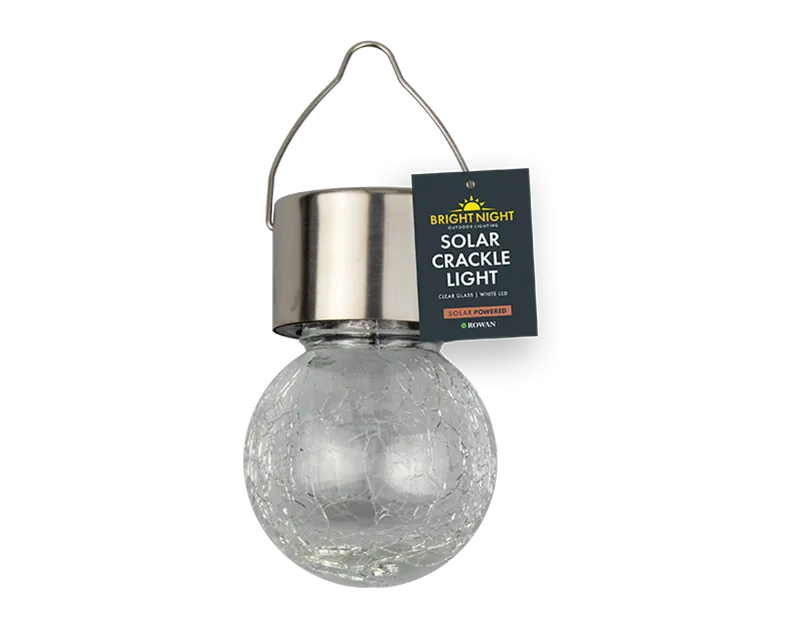 Solar Clear Glass Crackle Ball Light