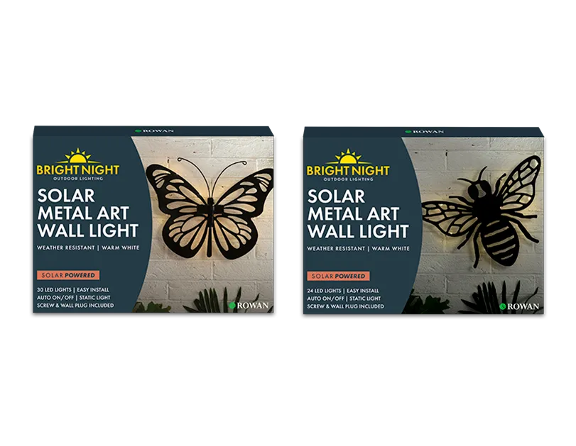 Solar LED Metal Wall Art