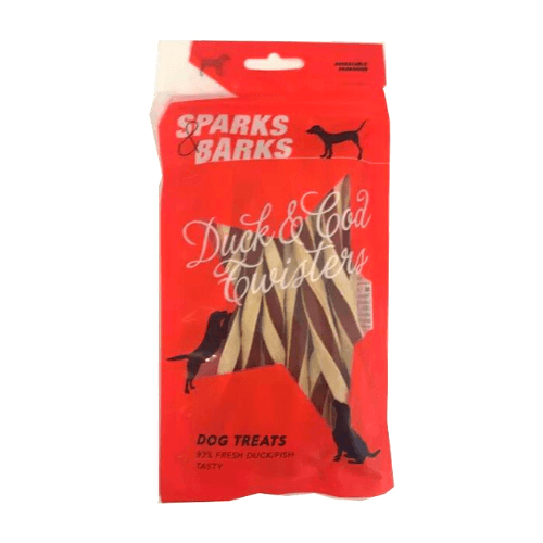 Sparks & Barks Duck & Cod Twisters 60g