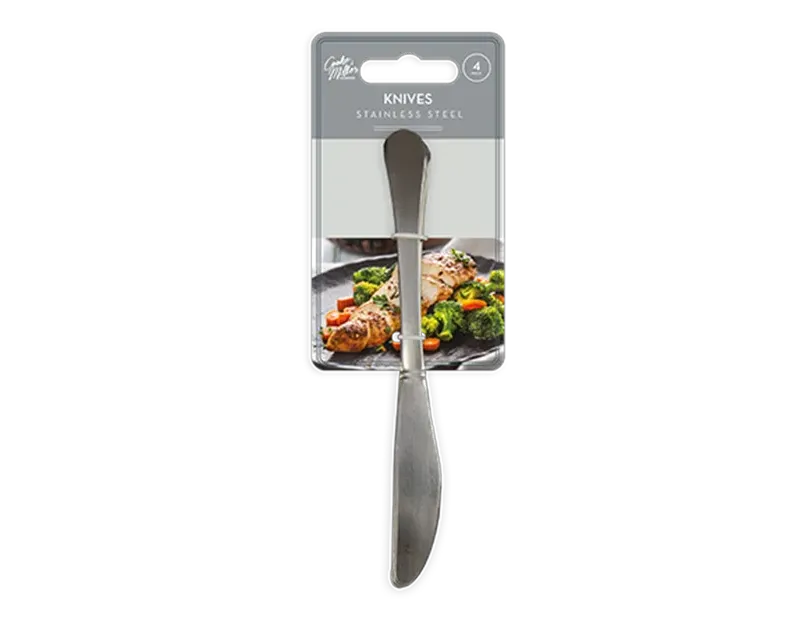 Stainless Steel Knives 4pk