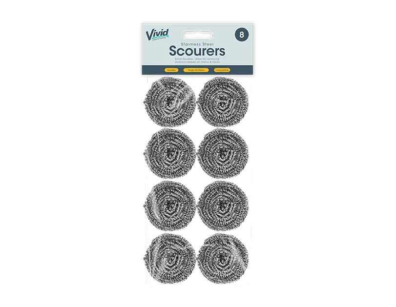 Vivid Non-Scratch Scourers 8pk