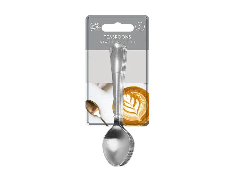 Stainless Steel Teaspoons 5pk