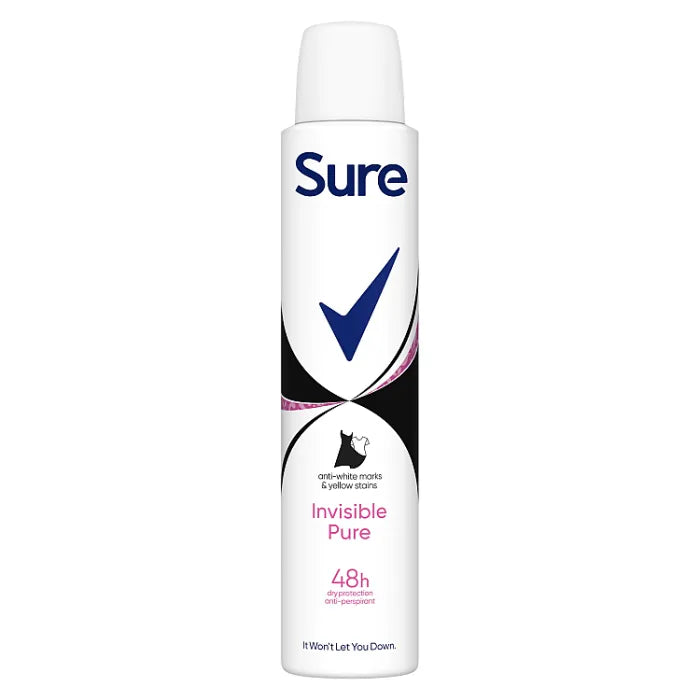 Sure Women Invisible Pure Antiperspirant Spray 200ml