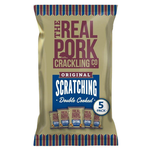 The Real Pork Crackling Co. Original Pork Scratchings 5pk