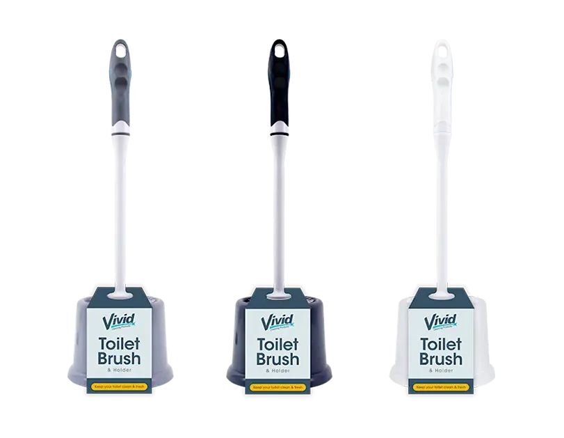 Vivid Toilet Brush & Holder