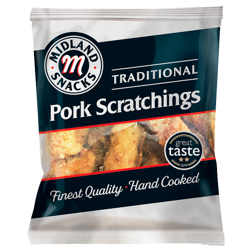 Midland Snacks Traditional Pork Scratchings 80g