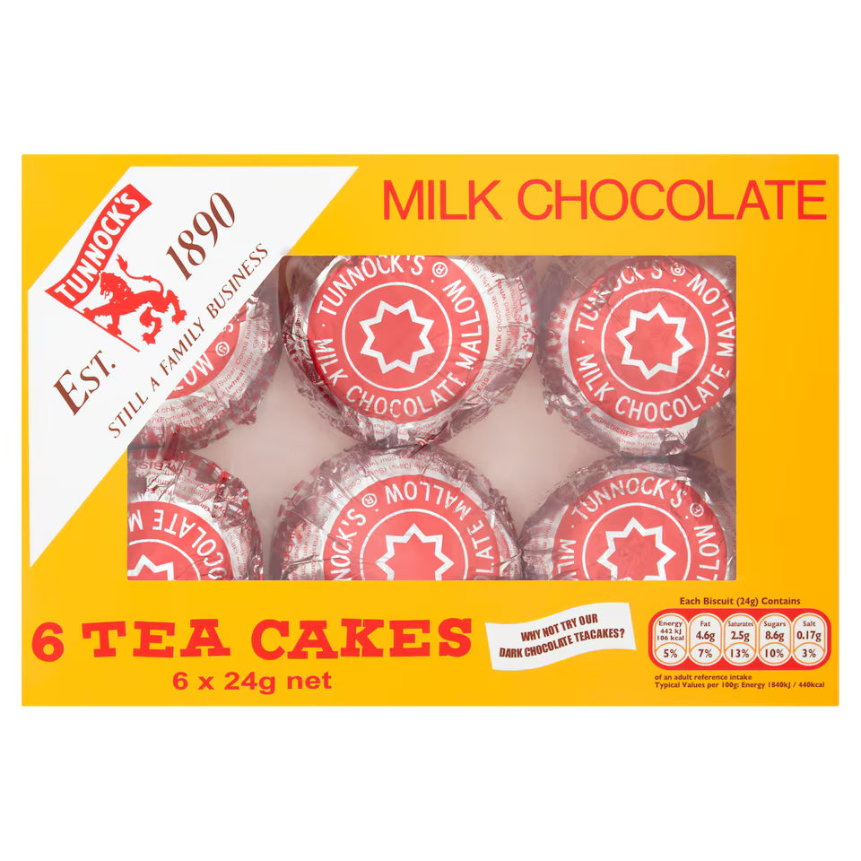 Tunnock's Milk Chocolate Teacakes 6pk