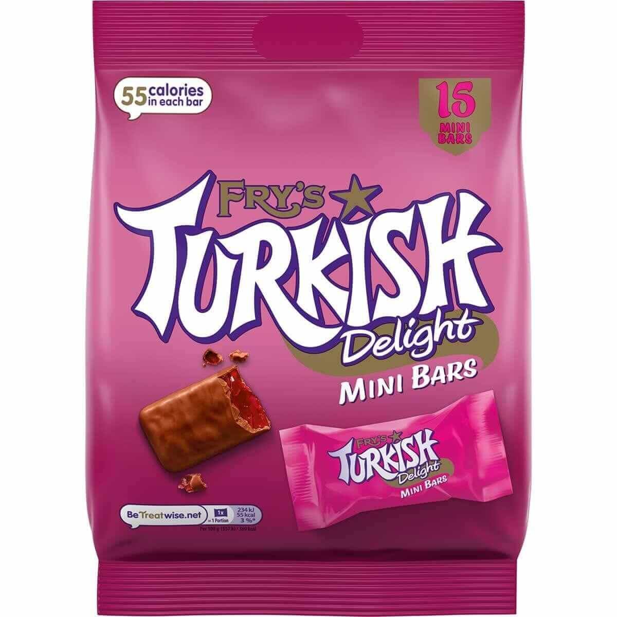 Fry's Turkish Delight Mini Chocolate Bar 225g