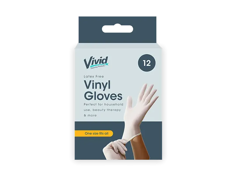 Vivid Vinyl Gloves 12 Pack