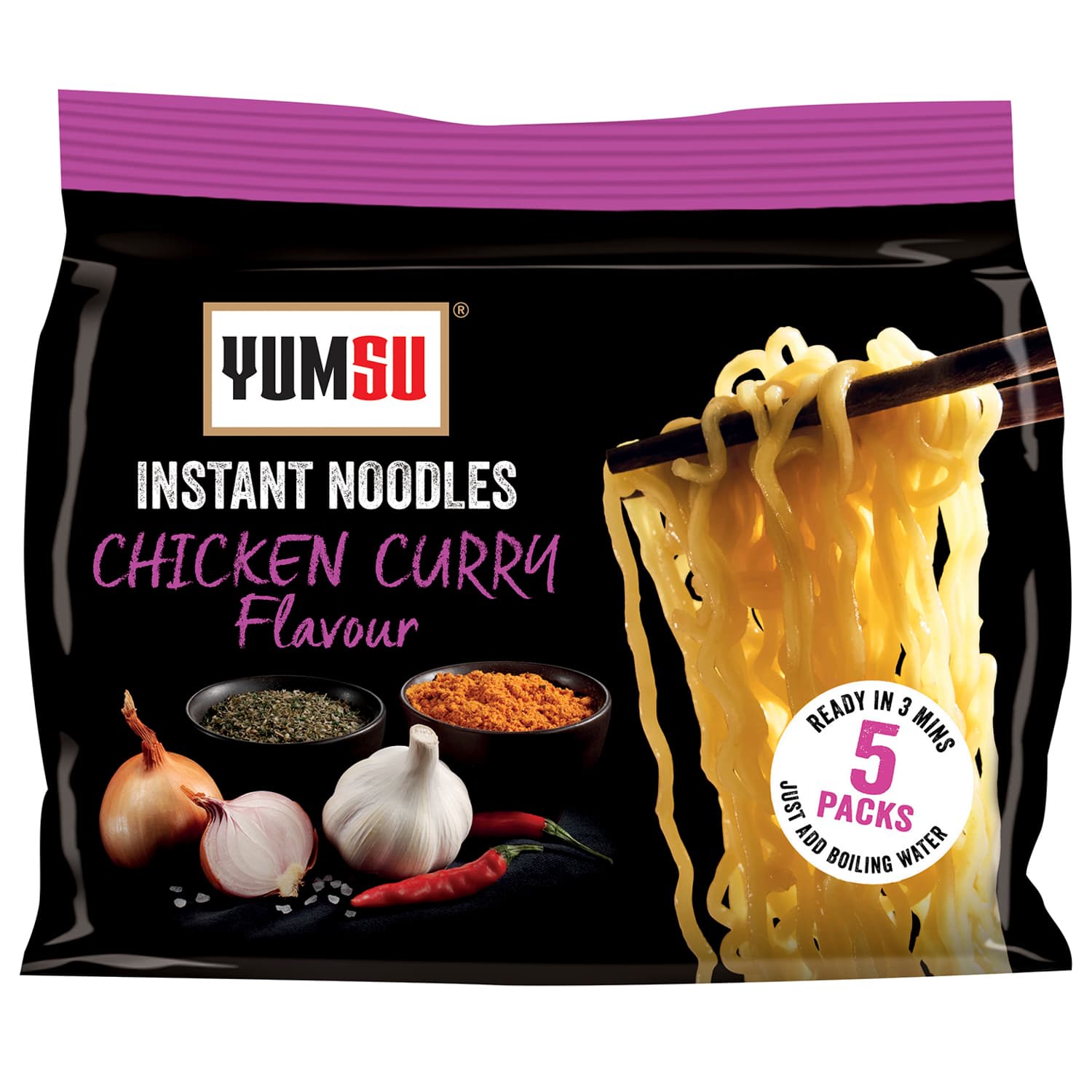 Yumsu Noodles Chicken Curry 5 x 70g