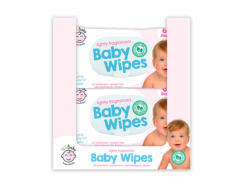Fragranced Baby Wipes - 60 Pack