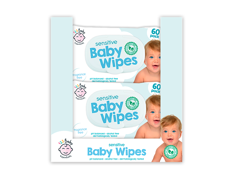 Sensitive Baby Wipes - 60 Pack