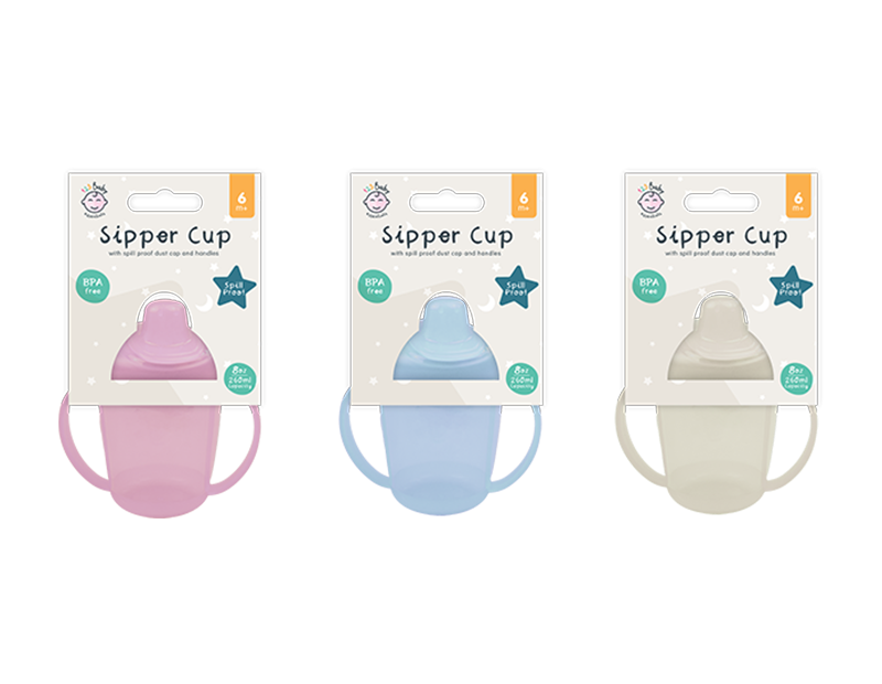 Sipper Cup with Handle and Dust Cover 260ml 8oz