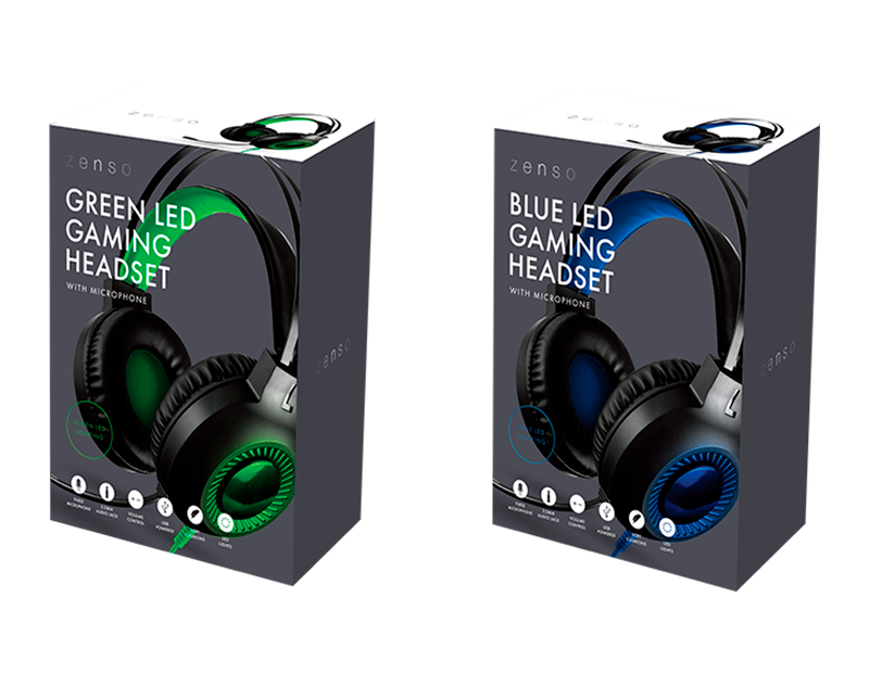 Led Gamer Headset With Microphone