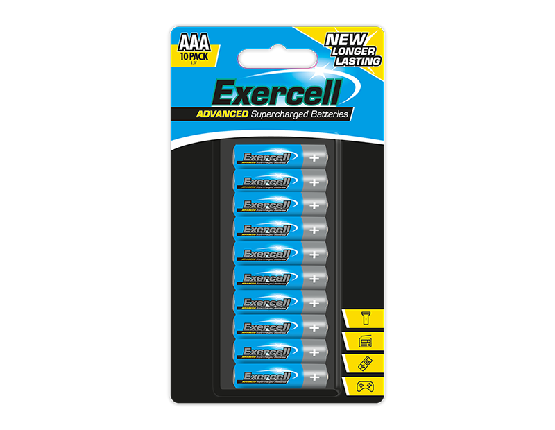 Exercell AAA Extra Heavy Duty Batteries 10pk