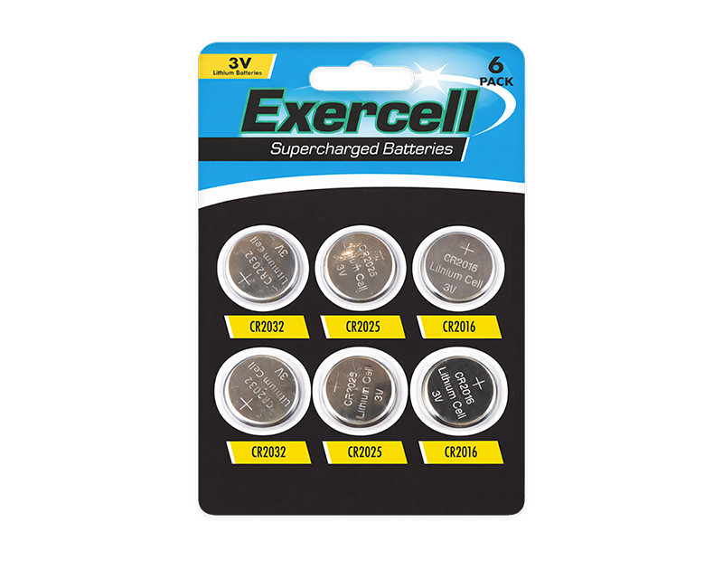 Exercell 3V Lithium Batteries 6pk