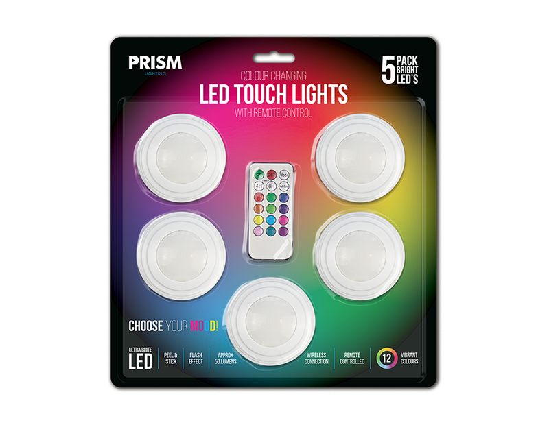 Prism Led Touch Lights 5pk