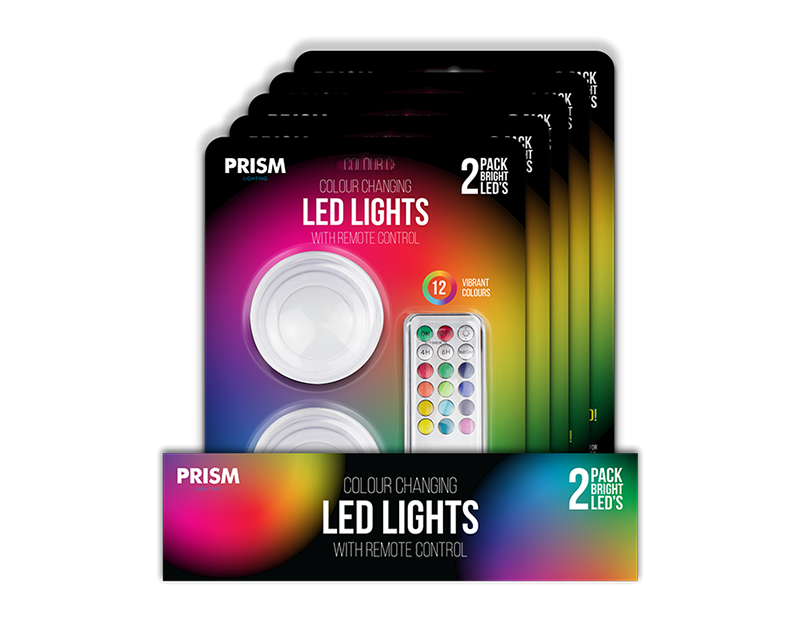 Prism Colour Change LED Lights Rc 2pk