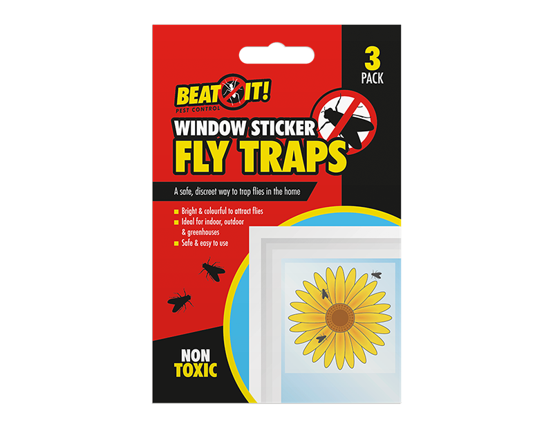 Window Sticker Fly Traps 3 Pack