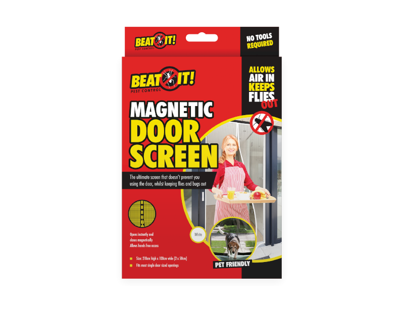 White Magnetic Door Screen