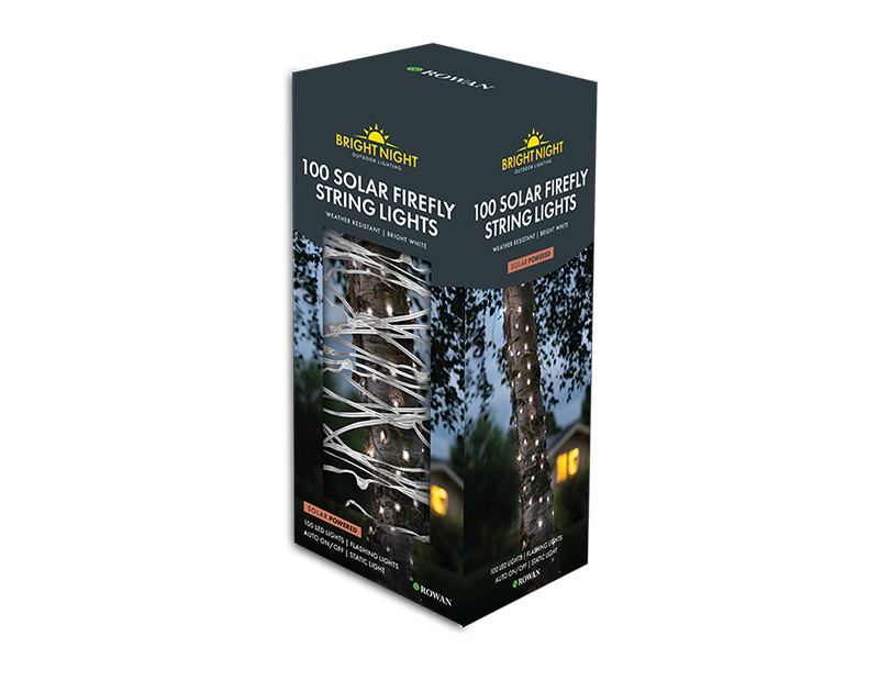 100 Solar Firefly Lights Bright White