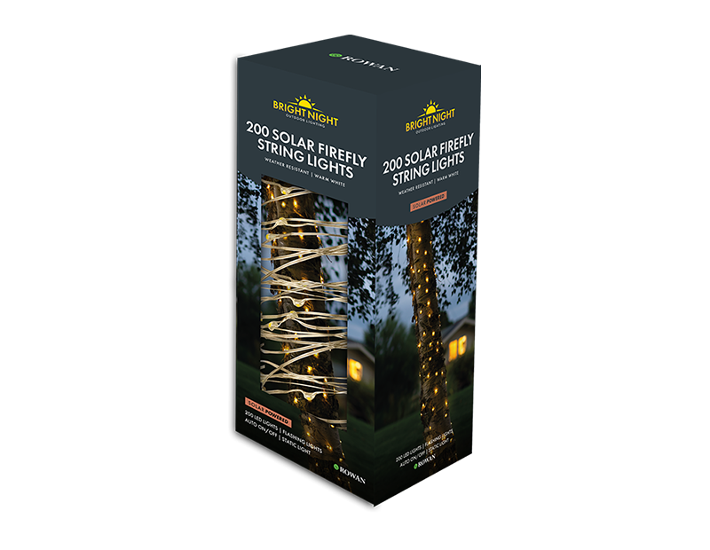 200 Solar Firefly Lights Warm White