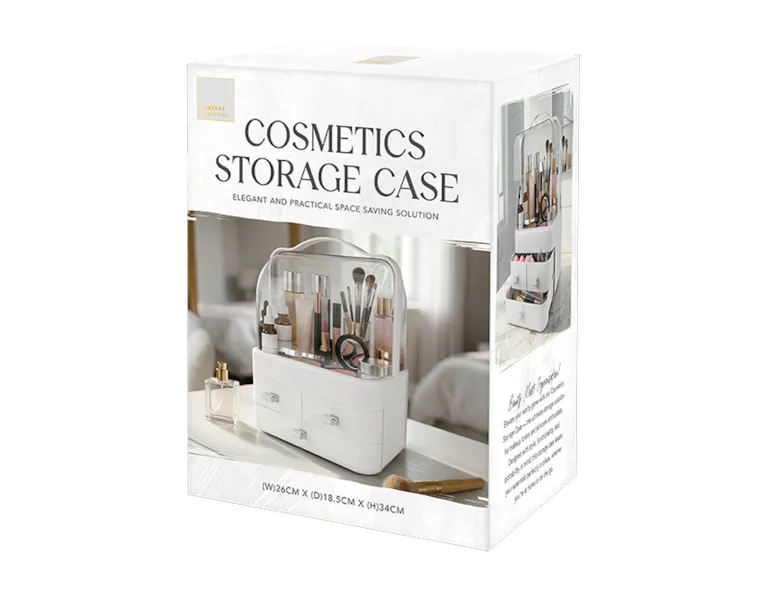 White Cosmetic Storage Case - 3 Drawers
