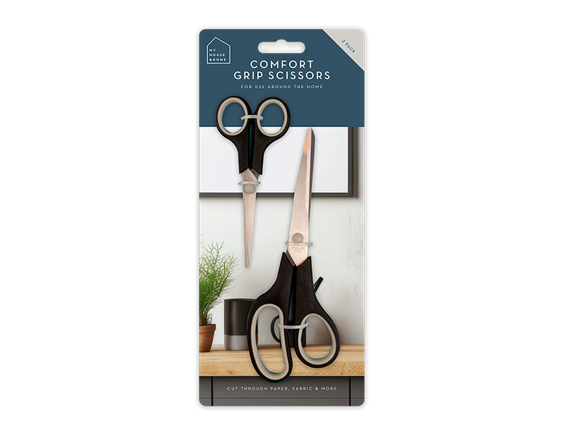 Comfort Grip Scissors - 2 Pack
