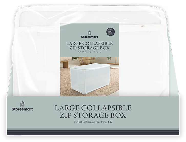 Large Collapsible Zip Storage Box