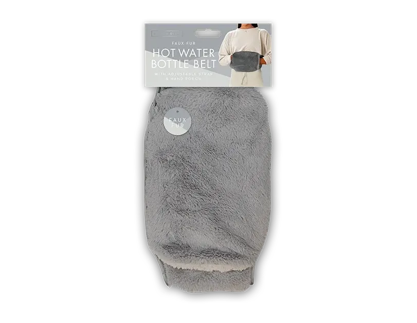 Faux Fur Hot Water Bottle Belt
