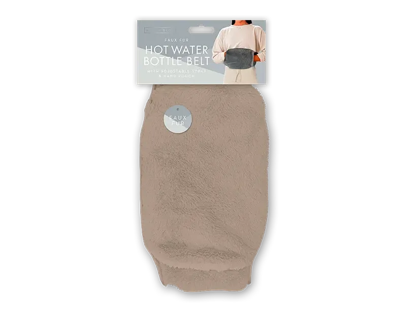Faux Fur Hot Water Bottle Belt