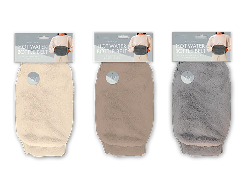 Faux Fur Hot Water Bottle Belt