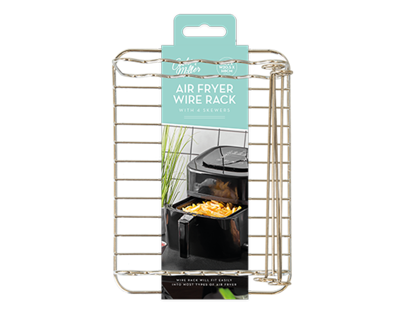 Rectangle Air Fryer Rack With 4 Skewers