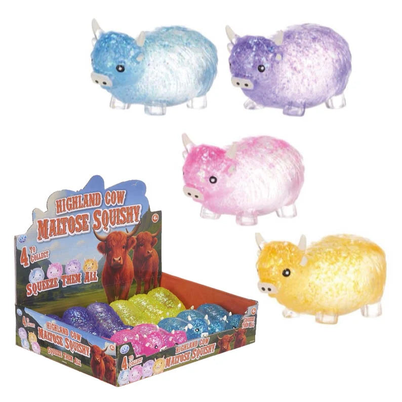 Maltose Squishy Glitter Highland Cow - 4 to Collect