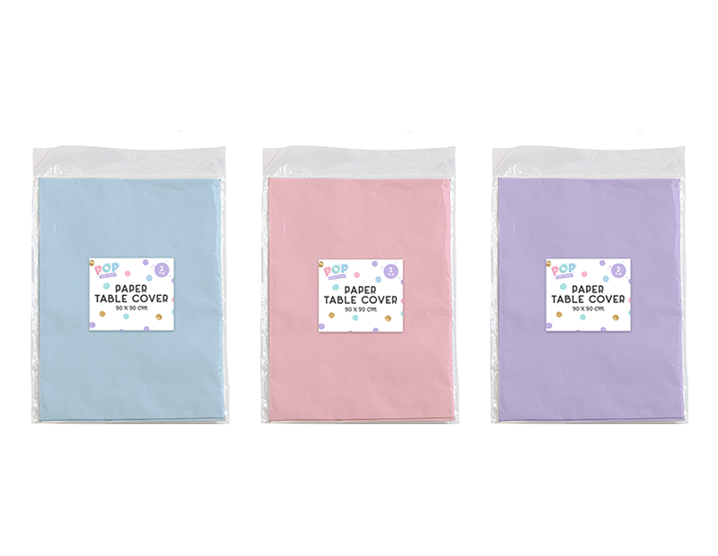 Pastel Paper Table Cloths 3pk